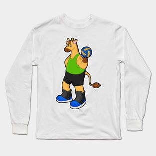 Giraffe as Volleyball player with Volleyball Long Sleeve T-Shirt